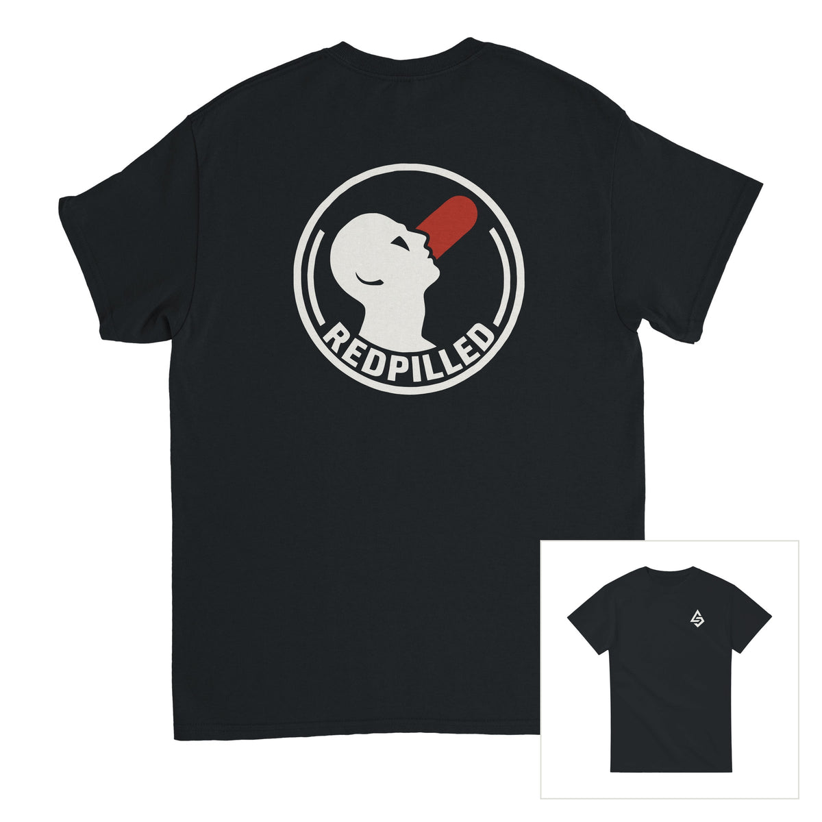 Redpilled Black - espalda y delantera
