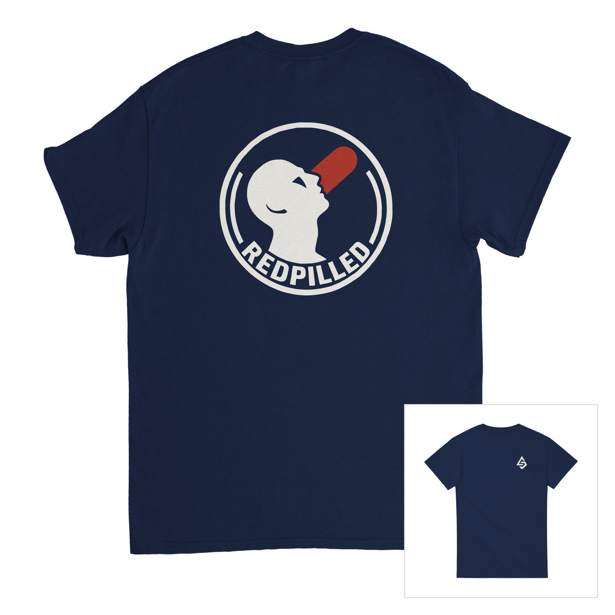 Redpilled Navy - espalda y delantera