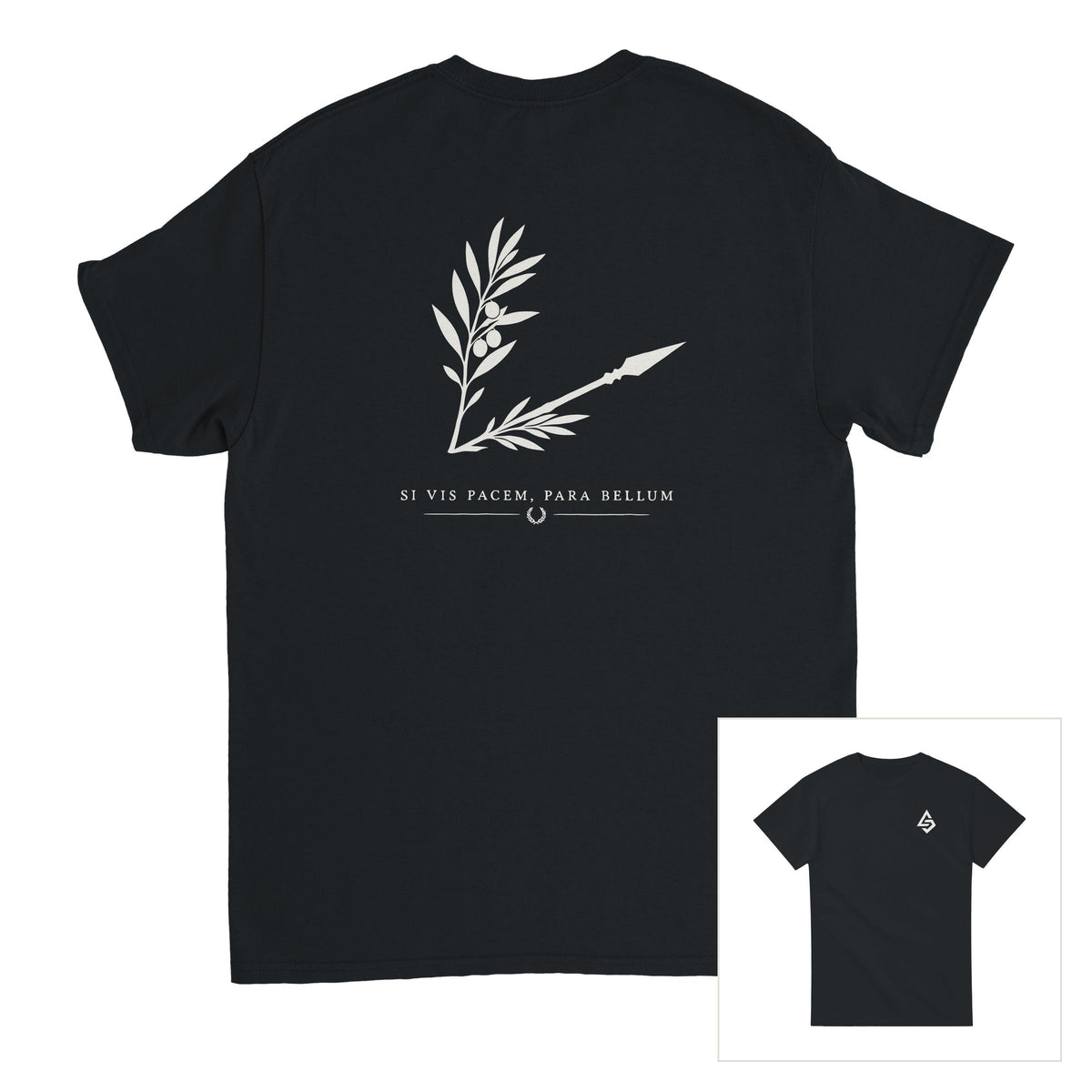 Si Vis Pacem Black - espalda y delantera