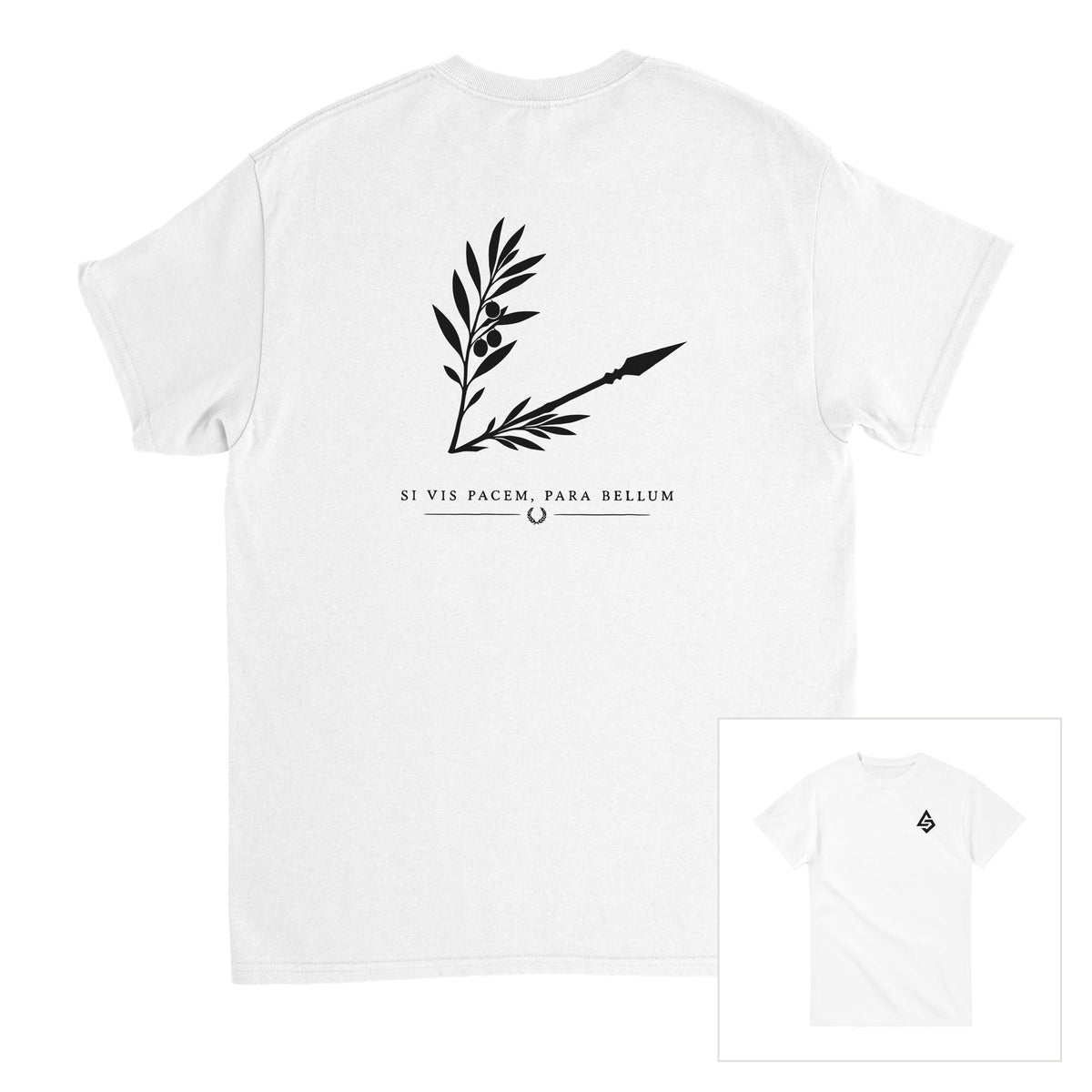 Si Vis Pacem White - espalda y delantera